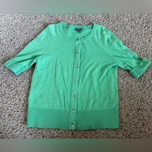 Eddie Bauer Mint Green Crewneck Button Cardigan
